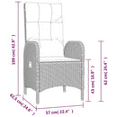 vidaXL 2 db fekete polyrattan kültéri szék