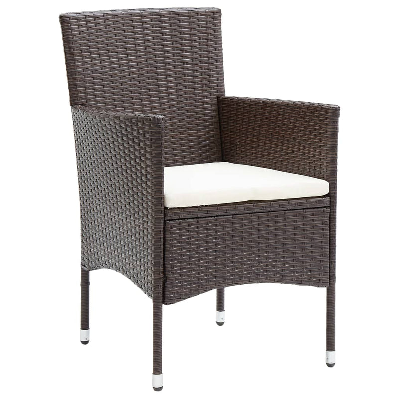 vidaXL 4 db barna kerti polyrattan étkezőszék