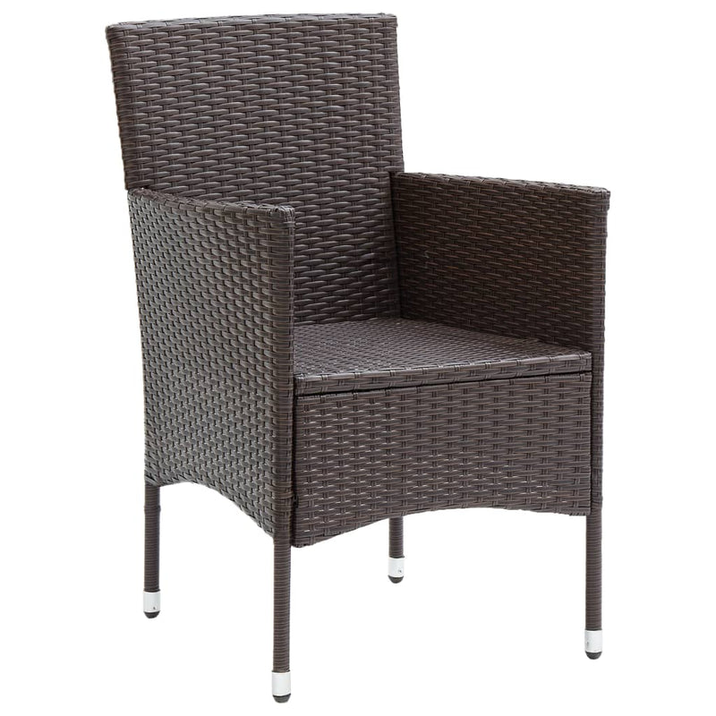 vidaXL 4 db barna kerti polyrattan étkezőszék