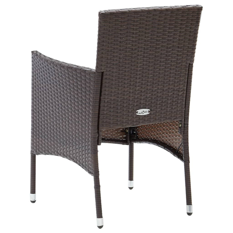 vidaXL 4 db barna kerti polyrattan étkezőszék