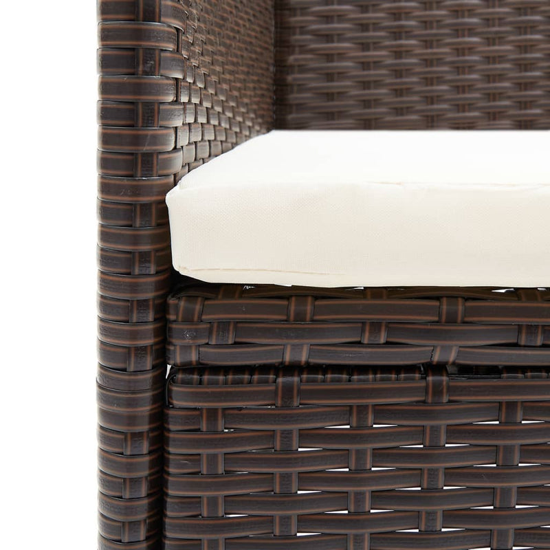 vidaXL 4 db barna kerti polyrattan étkezőszék