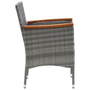 vidaXL 4 db szürke kerti polyrattan étkezőszék