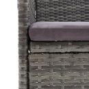 vidaXL 4 db szürke kerti polyrattan étkezőszék