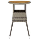vidaXL szürke akácfa és polyrattan kerti asztal Ø60 x 75 cm