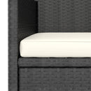 vidaXL 4 részes fekete kerti polyrattan szék- és zsámolyszett