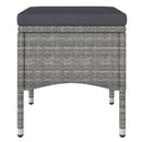 vidaXL 4 részes szürke kerti polyrattan szék- és zsámolyszett