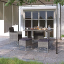 vidaXL 4 részes szürke kerti polyrattan szék- és zsámolyszett