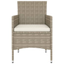 vidaXL 4 részes bézs kerti polyrattan szék- és zsámolyszett