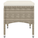 vidaXL 4 részes bézs kerti polyrattan szék- és zsámolyszett