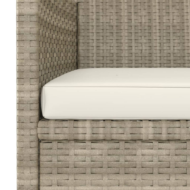 vidaXL 4 részes bézs kerti polyrattan szék- és zsámolyszett