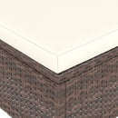 vidaXL 4 részes barna kerti polyrattan szék- és zsámolyszett