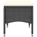 vidaXL 4 részes fekete polyrattan kerti szék- és zsámolyszett