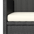 vidaXL 4 részes fekete polyrattan kerti szék- és zsámolyszett