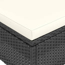 vidaXL 4 részes fekete polyrattan kerti szék- és zsámolyszett