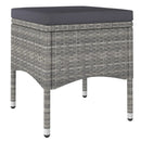 vidaXL 4 részes szürke kerti polyrattan szék- és zsámolyszett