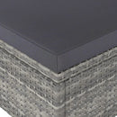 vidaXL 4 részes szürke kerti polyrattan szék- és zsámolyszett