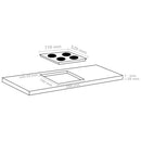 vidaXL 4 égős indukciós főzőlap érintős vezérlőpanellel 77 cm 7000 W