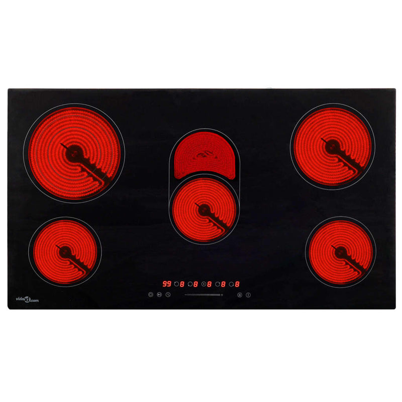 vidaXL 5 égős kerámia főzőlap érintős vezérlőpanellel 77 cm 8500 W