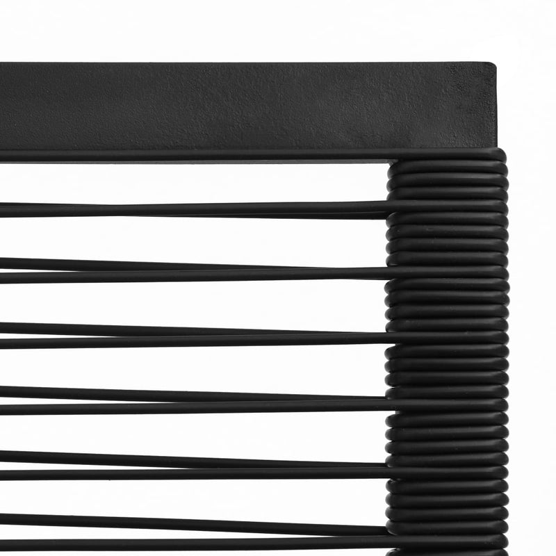vidaXL 4 db fekete kerti kötél rattan kerti szék