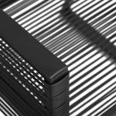 vidaXL 4 db fekete kerti kötél rattan kerti szék