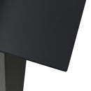 vidaXL fekete acél és üveg kerti étkezőasztal 150 x 80 x 74 cm