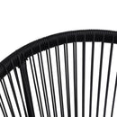 vidaXL 2 db fekete rattan kerti kagylószék