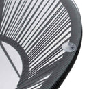 vidaXL fekete rattan és üveg kerti étkezőasztal Ø70 x 74 cm