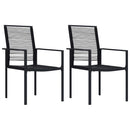 vidaXL 2 db fekete PVC rattan kerti szék