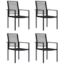 vidaXL 4 db fekete PVC rattan kerti szék