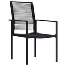 vidaXL 4 db fekete PVC rattan kerti szék