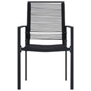 vidaXL 4 db fekete PVC rattan kerti szék