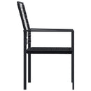 vidaXL 4 db fekete PVC rattan kerti szék