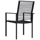vidaXL 4 db fekete PVC rattan kerti szék