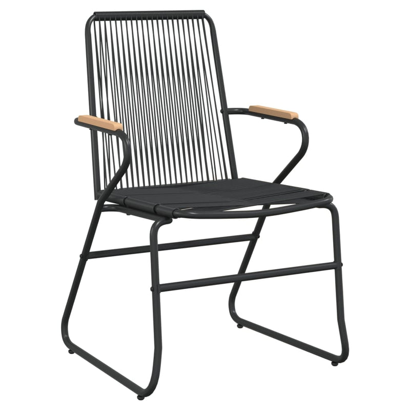 vidaXL 2 db fekete PVC rattan kerti szék 58 x 59 x 85,5 cm