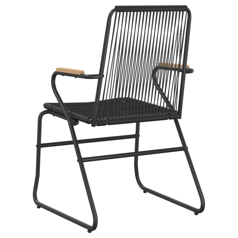 vidaXL 2 db fekete PVC rattan kerti szék 58 x 59 x 85,5 cm