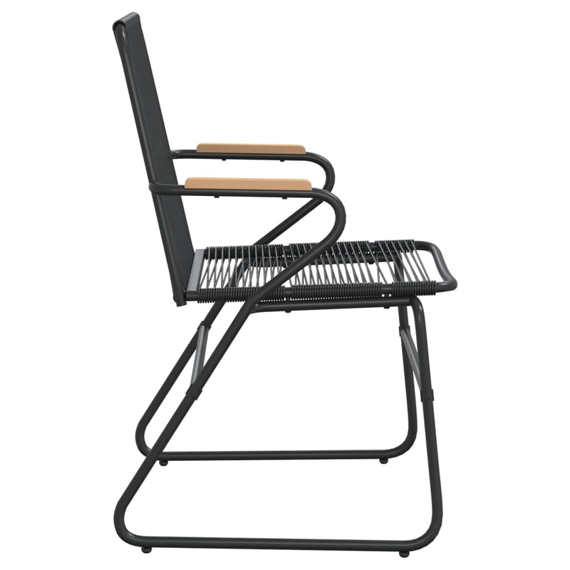 vidaXL 4 db fekete PVC rattan kerti szék 58 x 59 x 85,5 cm