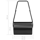 vidaXL fekete gyephenger 63 cm 50 L