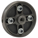 vidaXL 4 pofás fekete acél fa tokmány M18 csatlakozóval 150x63 mm