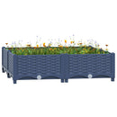vidaXL polipropilén magaságyás 80 x 80 x 23 cm