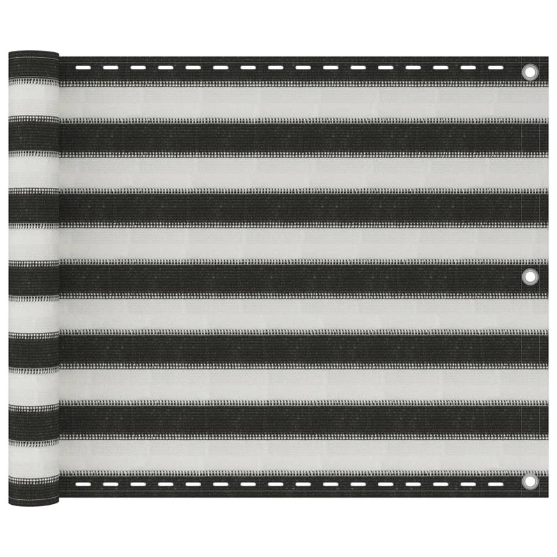 vidaXL antracitszürke-fehér HDPE erkélynapellenző 75 x 300 cm