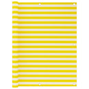 vidaXL sárga-fehér HDPE erkélytakaró 120 x 500 cm