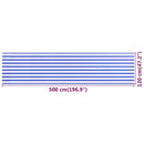 vidaXL kék és fehér HDPE erkélytakaró 120 x 500 cm