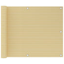 vidaXL bézs HDPE erkélytakaró 75 x 500 cm