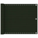 vidaXL sötétzöld HDPE erkélytakaró 75 x 500 cm