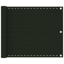 vidaXL sötétzöld HDPE erkélytakaró 75 x 600 cm