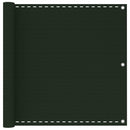 vidaXL sötétzöld HDPE erkélytakaró 90 x 600 cm