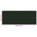vidaXL sötétzöld HDPE erkélyparaván 120 x 300 cm