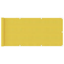 vidaXL sárga HDPE erkélytakaró 75 x 500 cm