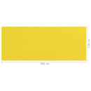 vidaXL sárga HDPE erkélytakaró 120 x 300 cm