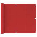 vidaXL piros HDPE erkélytakaró 75 x 300 cm